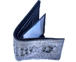 Stylish Handmade Lucky Point Blue Horn Back Genuine Crocodile Leather Men Wallet - $176.39