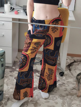 Women Sexy Casual African Floral Printed Pants Ladies Vintage Wide Leg P... - $19.89