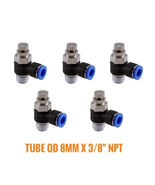 5pcs, Air Flow Control Valve Pipe OD 8mm X 1cm Npt Pneumatic Push IN Fit... - $32.98