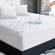 Waterproof Mattress Pad Breathable Protector Soft Bed Cover Quilted Deep Pocket  - £46.66 GBP+