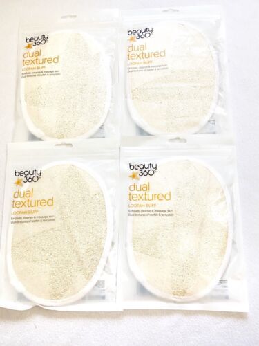 Primary image for (Lot of 4) Beauty 360 Dual Textured Loofah and Terry Cloth Buff.