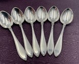 6Pc Set S&amp;L Garantii NS Silver Plate Demitasse Spoons Monogrammed AN (24... - $23.70