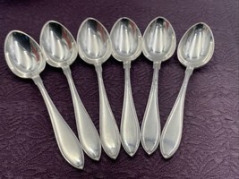 6Pc Set S&amp;L Garantii NS Silver Plate Demitasse Spoons Monogrammed AN (24... - £18.88 GBP