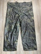 U.S. Military Woodland Camouflage Wet Weather Rain Pants Cover X-Large - £13.30 GBP