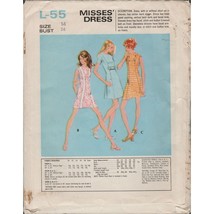 McCall's L-55 Lipton Soup Mod Sheath Dress Pattern 1970s Misses Size 14 Uncut - $24.49