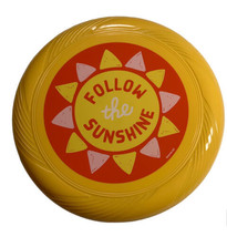 Follow The Sunshine Disc Frisbee Yellow Red 9-7/8” Diameter 3OZ New - $13.99