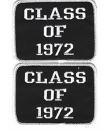 2 CLASS OF 1972 SEW/IRON PATCH EMBROIDERED GRADUATION YEARBOOK LETTERMAN... - $23.31 CAD