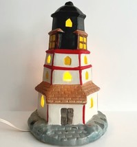 Vintage Lighthouse Lamp Ceramic Rotary Knob Decoration Nautical Theme - $29.99