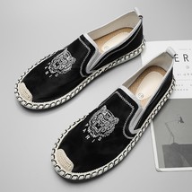 2023 Hot Men Loafers Fashion Embroidered Flat Shoes Moccasin Men Summer ... - £59.22 GBP