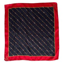 Vintage Gucci Silk Scarf Red Blue GG Logo - $2,659.10 MXN
