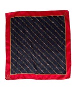 Vintage Gucci Silk Scarf Red Blue GG Logo - $2,659.10 MXN
