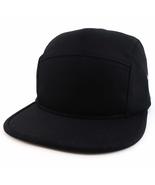 Trendy Apparel Shop XXL Oversized 5 Panel Cotton Bicycle Rider Cap - Bla... - £16.07 GBP