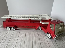 Vintage NYLINT Fire Department NFD 6 Aerial Ladder Pressed Steel Truck 30” - $46.39