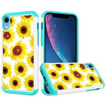 Design Tough Hybrid Case For I Phone Xr 6.1&quot; Sunflowers - £6.12 GBP