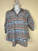 MPH Collection Popover Blouse Womens Plus Size 3X Boho Stripe 3/4 Sleeve - $17.09