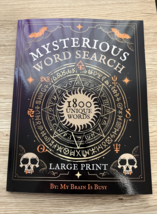 Mysterious Word Search for Adults Large Print Puzzle Book Soft Cover NEW - £9.54 GBP