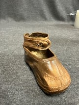 Vintage Baby Shoe Brass/Bronze/Copper Vintage Shoe Sculpture Mid-Century - £4.52 GBP