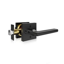 Privacy Door Handle 5PCS Matte Black Square Door Lever Interior Reversible Lever - £106.62 GBP