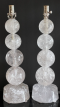 Impressive Pair of Moderne Mid Century Rock Crystal Table Lamps - £2,410.72 GBP