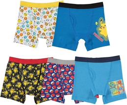 Handcraft Pokémon Boys Underwear Boxer Briefs 5-Pack Assorted Size 8 - £19.65 GBP