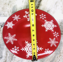 Royal Norfolk 10 1/2"Dinner Plate Christmas-Red With Snowflakes-NEW-SHIP N 24HRS - $32.55