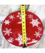 Royal Norfolk 10 1/2&quot;Dinner Plate Christmas-Red With Snowflakes-NEW-SHIP... - £25.79 GBP