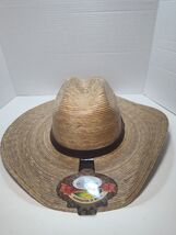 Handcrafted Mexican Palm Straw Cowboy Hat Cattleman Leather Band Vaquero... - $28.70