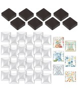 72 Pieces Craft Magnets Glass Ceramic Ferrite Magnet With Adhesive Backi... - £25.19 GBP