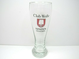 Club Weibe GS Spaten Munchen .5L Clear 9&quot; Beer Glass Munich Germany Brewery Gift - £18.17 GBP