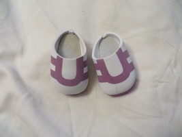 White and Purple  18” Doll Shoes Clogs American Girl Our Generation EUC - $6.92