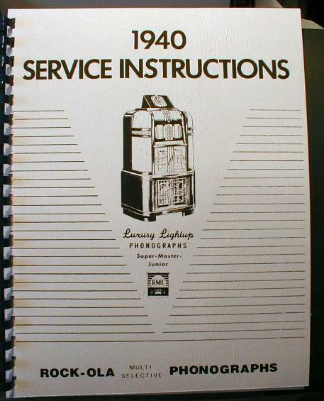 Rock-ola 1940 Luxury Lightup Super-Master-Junior Manual - $19.79