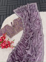 Pure Silky Soft Saree, Jimmy  Coosaree sequins zari work, Party wear saree, Gift - £68.62 GBP