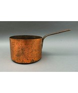 Antique Copper Hand Forged Dovetailed Sauce Pan Cooking Pot 7 1/2&quot; - £125.80 GBP
