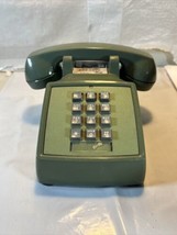 Western Electric Bell System VTG Push Button GREEN Desk Phone Retro - £17.50 GBP