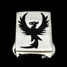 Sterling silver ring Phoenix mythical Animal Fire Bird Rising from the Ashes wit - £87.91 GBP