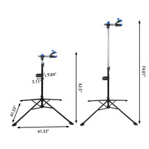 Pro Bike Repair Stand Adjustable W/ Max 74" Telescopic Steel Arm Bicycle Rack - £62.90 GBP