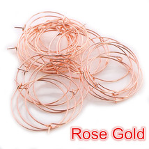 20-40mm Rose Gold Earring hoops, ear wire loops, DIY beaded earring acce... - $28.51 MXN+