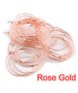 20-40mm Rose Gold Earring hoops, ear wire loops, DIY beaded earring acce... - $28.10 MXN+