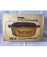 Vintage Pyrex &quot;Old Orchard&quot; (No.943-47) Oval Casserole Baking Dish (1.5 ... - $1,482.53 MXN