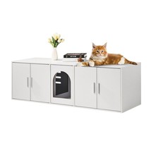 VEVOR Cat Litter Box Enclosure Wooden Litter Box Furniture Hidden 57.9&quot; ... - $3,553.79 MXN