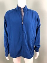 NWT Men&#39;s Adipure by adidas Elements Blue Wind Golf Zip Up Jacket Sz L Large - £42.52 GBP