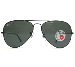 Ray-Ban Sunglasses RB3025 Aviator Large Metal 002/58 Polished Black Black Lenses - $185.28