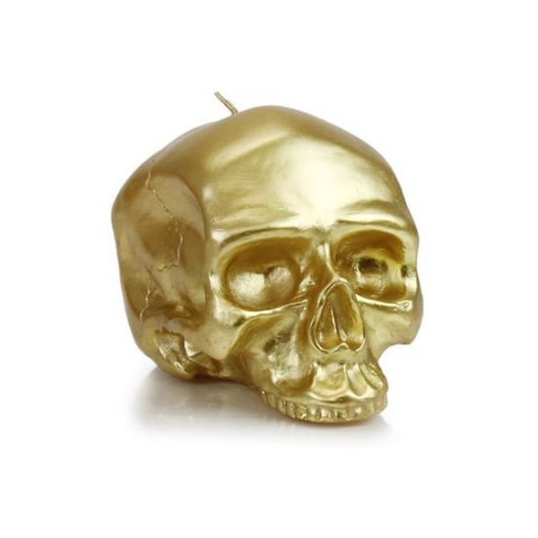 D.L. & Company Medium - Gold Skull Metallic Candle - $50.00