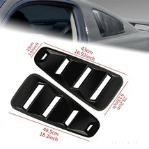 2PCs Black Side Vent Window 1/4 Quarter Scoop Louver For Ford Mustang 2005-2009 - £15.89 GBP