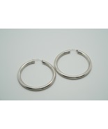 Vintage Large Sterling Silver 5cm Hoop Earrings - $54.31 CAD