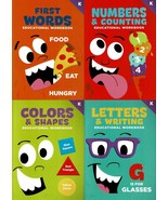 Kindergarten Educational Workbooks - Numbers, Colors, Letters, First Wor... - £12.45 GBP