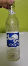 Rare Vintage Antique Soda Pop Glass Bottle Sun Crest Blue Label Clear Atlanta - $19.60