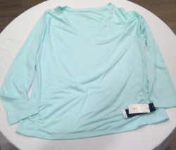 Ideology Women&#39;s Long sleeve essential tee Mint blue  Sz Extra Large XL - $15.99