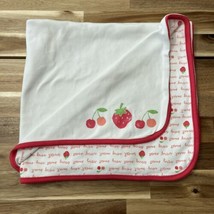 Gymboree Strawberries Cherries Very Sweet Baby Blanket 2015 26”x29” READ - £28.60 GBP