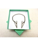 Fur Clip For Sweater, Scarf, Shawl, Crystal Rhinestone, Silver Tone, JWL111 - $7.79